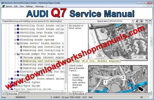 audi q7 service manual